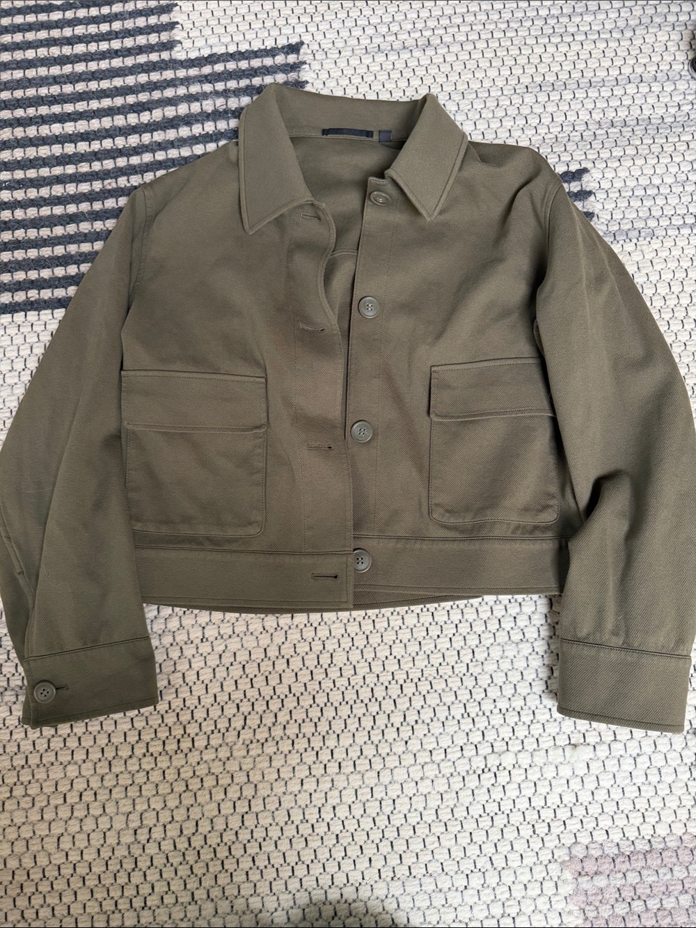 Uniqlo Olive Utility Crop Jacket - Women
